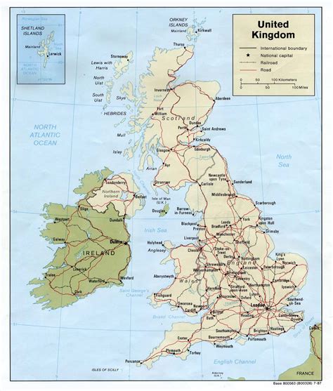 Kaart Landen Noord Europa Kaart Groot Brittannië En Londen Wales
