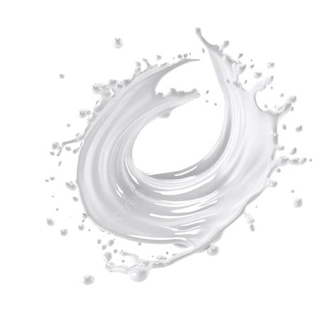 Milk Isolated Splashes Spiral 3d Render Illustration Milk Splash