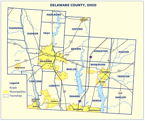 Map Of Ohio Townships By County