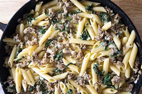 Toss over medium heat until blended. Italian Sausage, Spinach And Mushroom Recipes / Creamy One ...