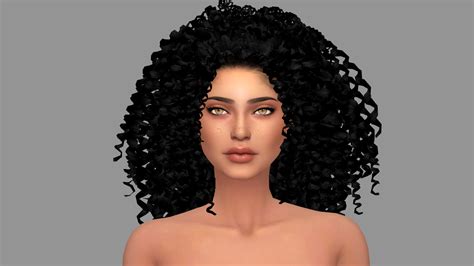 Sims Curly Black Hair