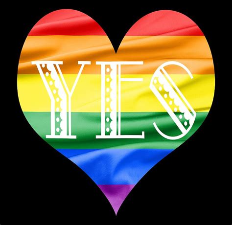 Lgbt Heart With A Big Fat Yes Photograph By Semmick Photo