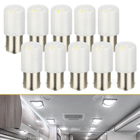 10 Pc 1156 1141 1003 Ba15s Led Light Bulbs Smd 12v Rv Camper Interior