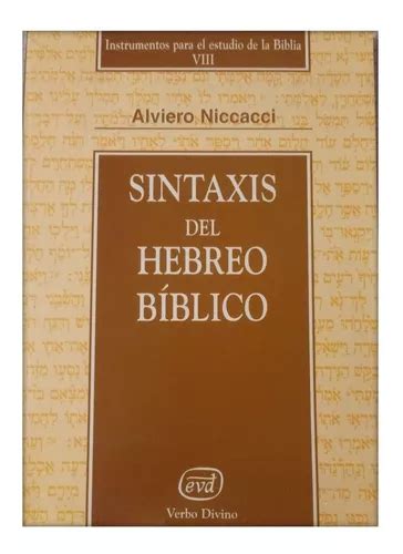 Sintaxis Del Hebreo B Blico Ed Verbo Divino Cuotas Sin Inter S