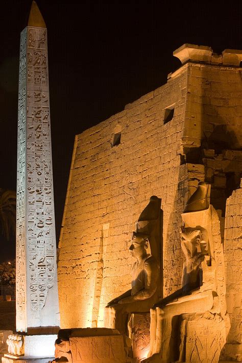 Luxor Temple And Obelisk At Night License Image 70055040 Lookphotos