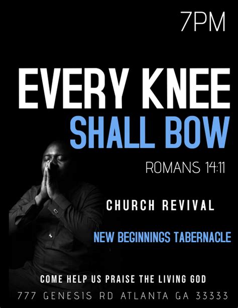 Every Knee Shall Bow Template Postermywall