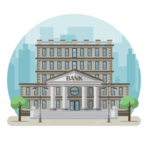 Banking Building Vector Png Images Bank Building In A Big City Urban