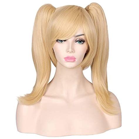 Amazon Com Colorground Short Blonde Cosplay Wig For Halloween With
