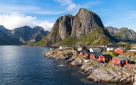 Summer Port Fishing Village Hamnoy Norway Hd Wallpaper Peakpx