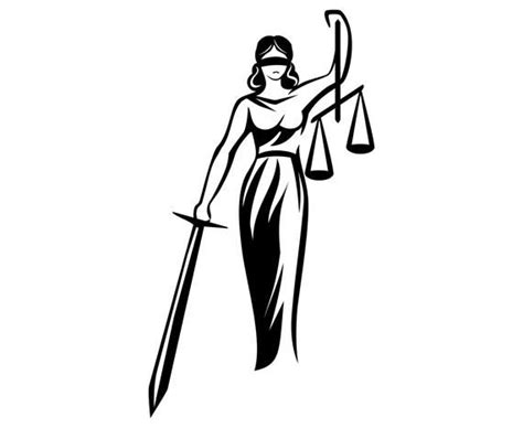 Lady Justice Femida Scale Of Justice Themis Silhouettesvggraphics