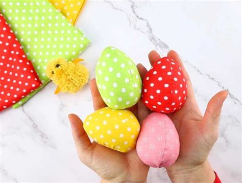 Cute Fabric Easter Egg Free Sewing Pattern And Video Tutorial ⋆ Hello