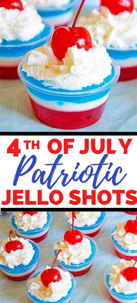 4th Of July Jello Shots With Vodka Recipe Dessert Recipes Easy