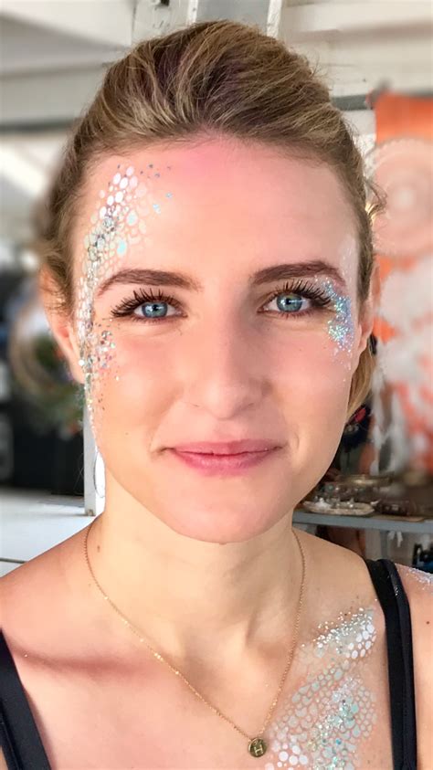 Mermaid Glitters And Face Paint With Bam Stencils By Rosalie Ruardy