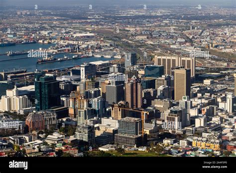 Cape Town South Africa City Centre Skyscrapers Skyline Stock Photo
