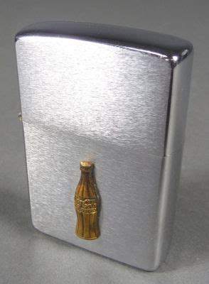 Vintage Coke Coca Cola Gold Bottle Zippo Lighter With Box Antique