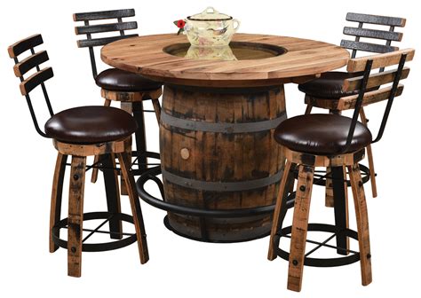 Crafted from authentic jack daniel's whiskey barrels. Up to 33% Off Rustic Barrel Table | Solid Wood Amish Furniture