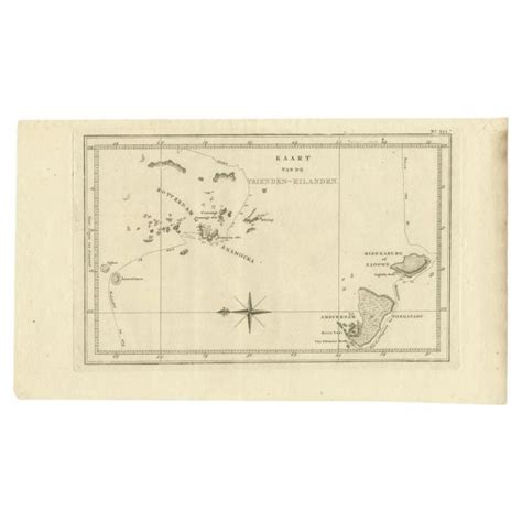 Antique Map Of The Friendly Islands By Cook 1803 For Sale At 1stdibs