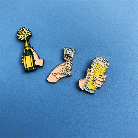 Champagne Pin Champagne Pop Pin Alcohol Pin Celebration Etsy