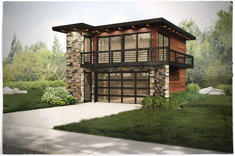 The fourth room could serve not only as a bedroom. Garage w/Apartments with 2-Car, 1 Bedrm, 615 Sq Ft | Plan ...