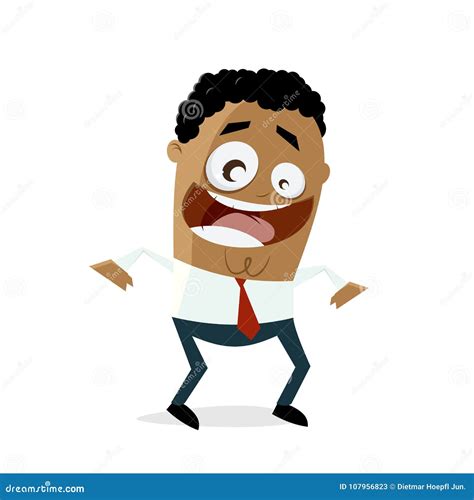 Happy African American Businessman Stock Vector Illustration Of