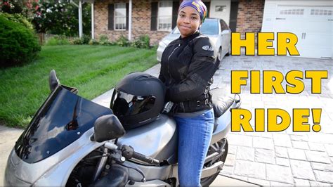 Wife Rides Motorcycle For The First Time Youtube