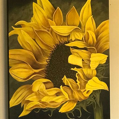 Acrylic Pictures Of Sunflowers Sunflower