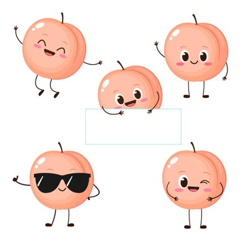 Cartoon Smiley Face Peach Smiling Stock Photos Pictures And Royalty Free