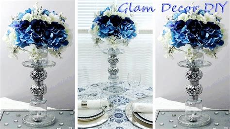 Dollar Tree Diy Glam Candle Holder Floral Wedding Centerpiece Youtube