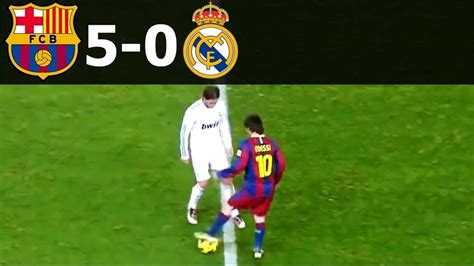 Fc Barcelona Vs Real Madrid 5 0 Goals And Highlights With English
