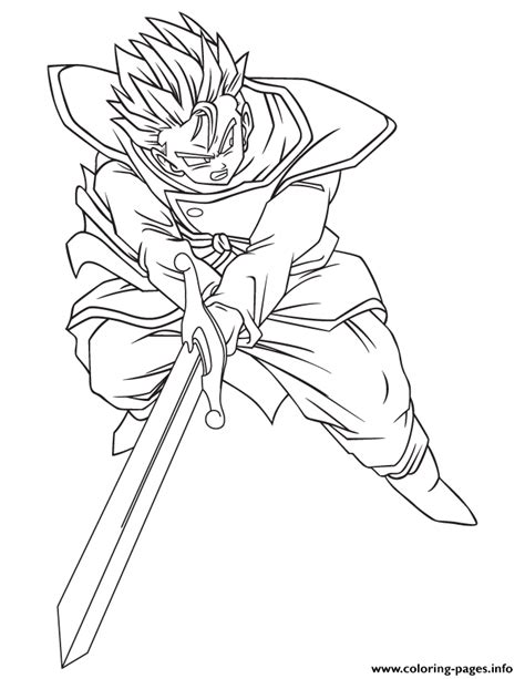 When future trunks turned to face freeza, vegeta's son decided to stay to train with his trunks has long purple hair, tied in a ponytail. Dragon Ball Z Gohan Coloring Pages - Coloring Home
