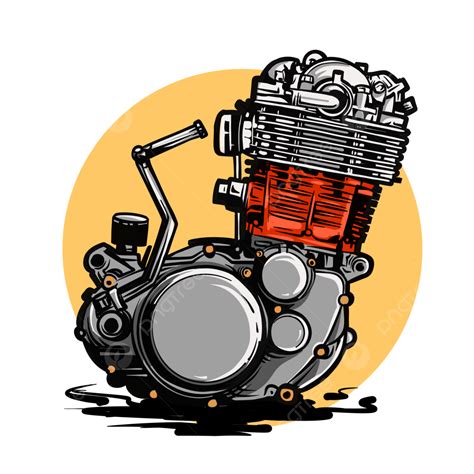 Cool Motorcycle Engine Illustration Image Motorcycle Engine