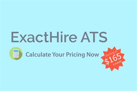 Applicant Tracking System Cost Exacthire Ats