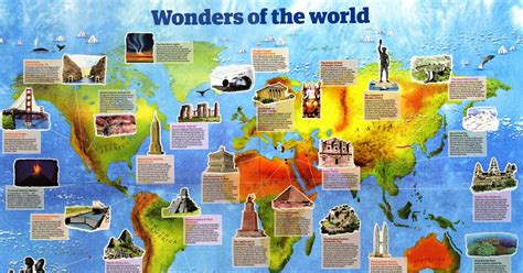 Hand Made Maps Ltd 28 Wonders Of The World