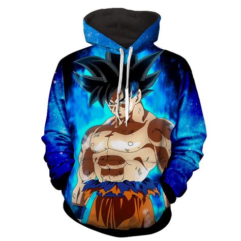 Dragon Ball Z Son Goku Ultra Instinct With Blue Aura Hoodie