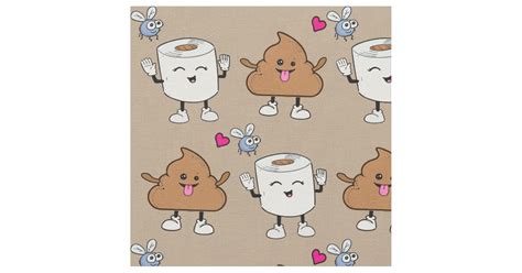Funny Poop Emoji Tulle Paper Pattern Fabric Zazzle