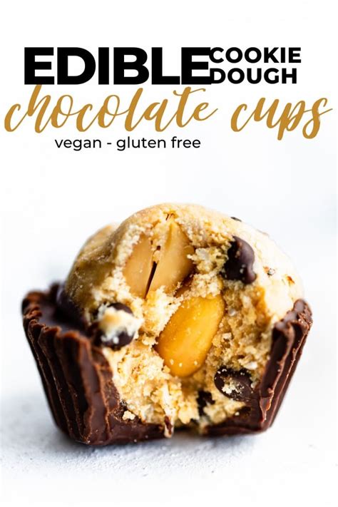 Vegan Edible Cookie Dough Chocolate Cups Cotter Crunch