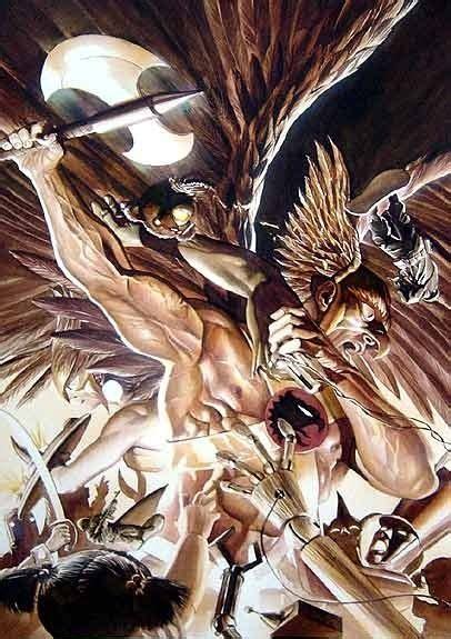 Hawkman In The Thick Of Action Dc Comic Books Comic Book Artists