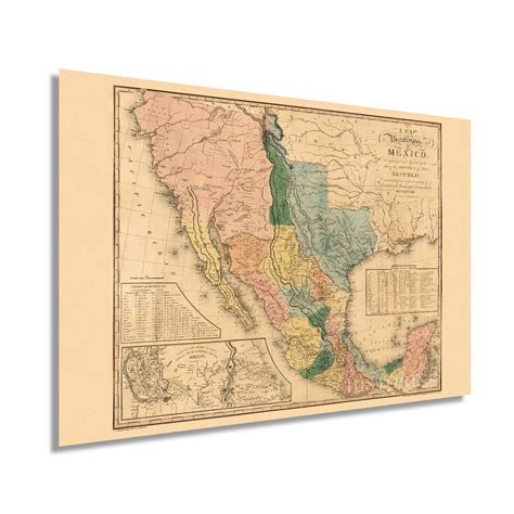 Buy Historix Vintage 1846 United States Of Mexico Map Poster 24x36