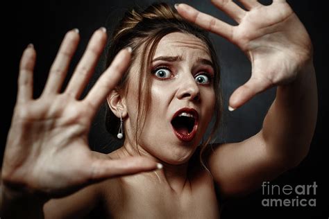 Scared Attractive Woman Screams Fan Images Telegraph