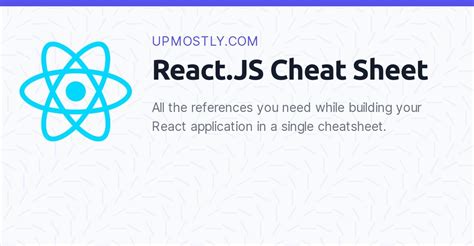 Ultimate React Js Cheat Sheet Upmostly
