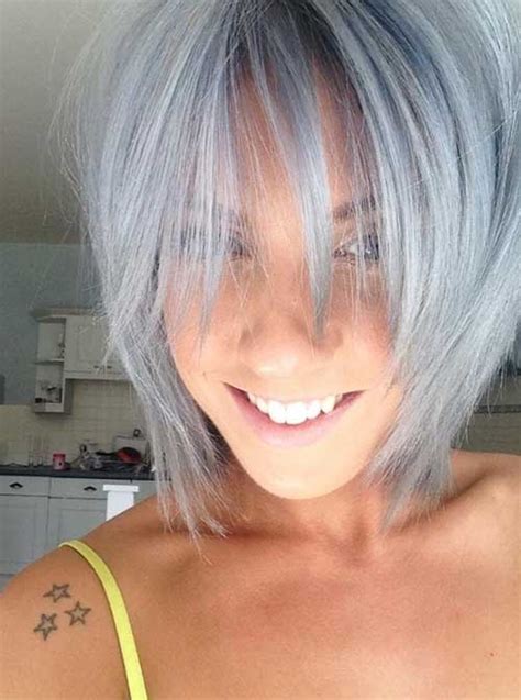 Or young girls can dye their hair grey. 14 Short Hairstyles For Gray Hair