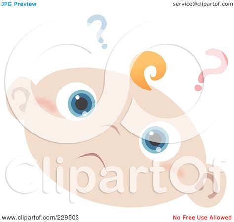 Royalty Free Rf Clipart Illustration Of A Confused Baby Face By Qiun