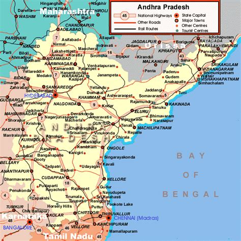 Map Of Andhra Pradesh India World Map