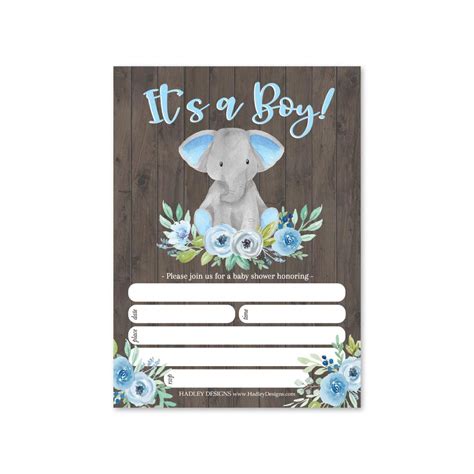 Buy 25 Boy Elephant Baby Shower Invitations Sprinkle Invite For Boy