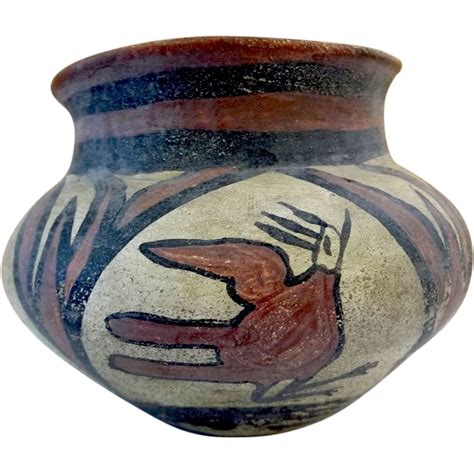 Early Native American Indian Zia Pueblo art pottery bird vase | Native american indians, Native ...