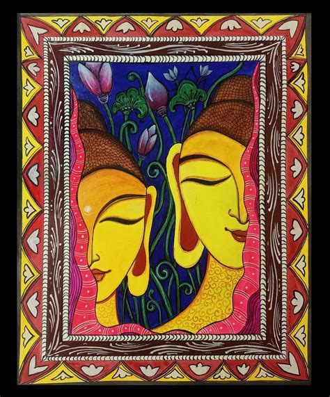 Hand Painted Lord Buddha Painting Necessity Estore Order Now