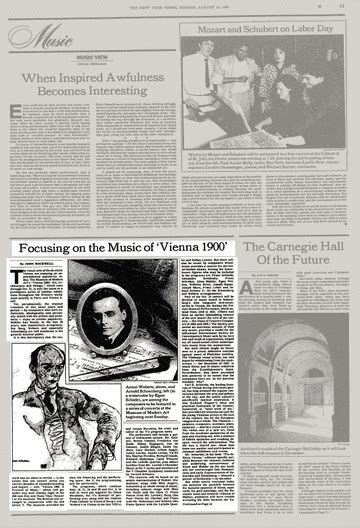 Focusing On The Music Of Vienna 1900 The New York Times