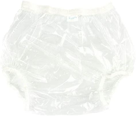 haian adult incontinence pull on plastic pants 3 pack large glass clear
