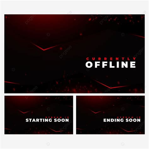 Minimalist Banners Clipart Vector Minimalist Red And Blue Twitch Stream