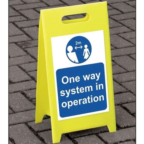 One Way System Freestanding A Board Floor Sign
